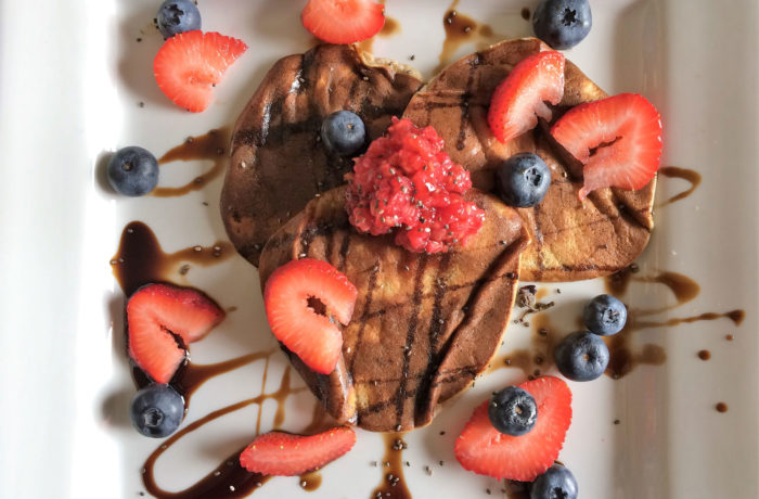 Une crêpe santé au matcha, vanille et à la banane